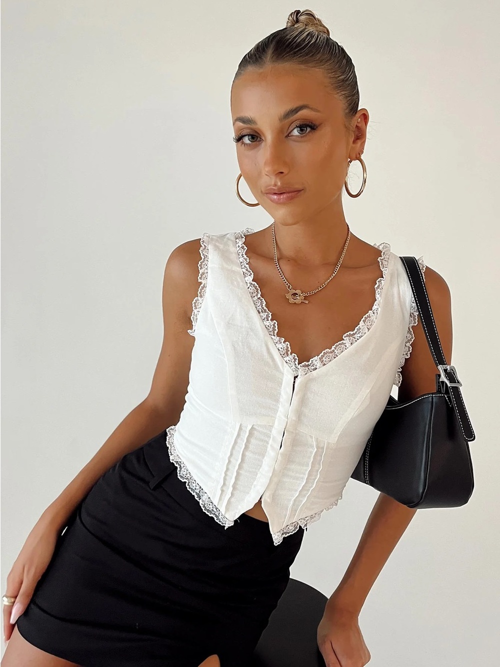 Princess Polly Silvanna Top White size 4
